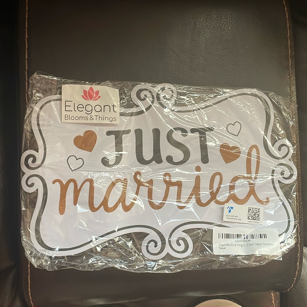 Just Married magnet stickers - Set of 2